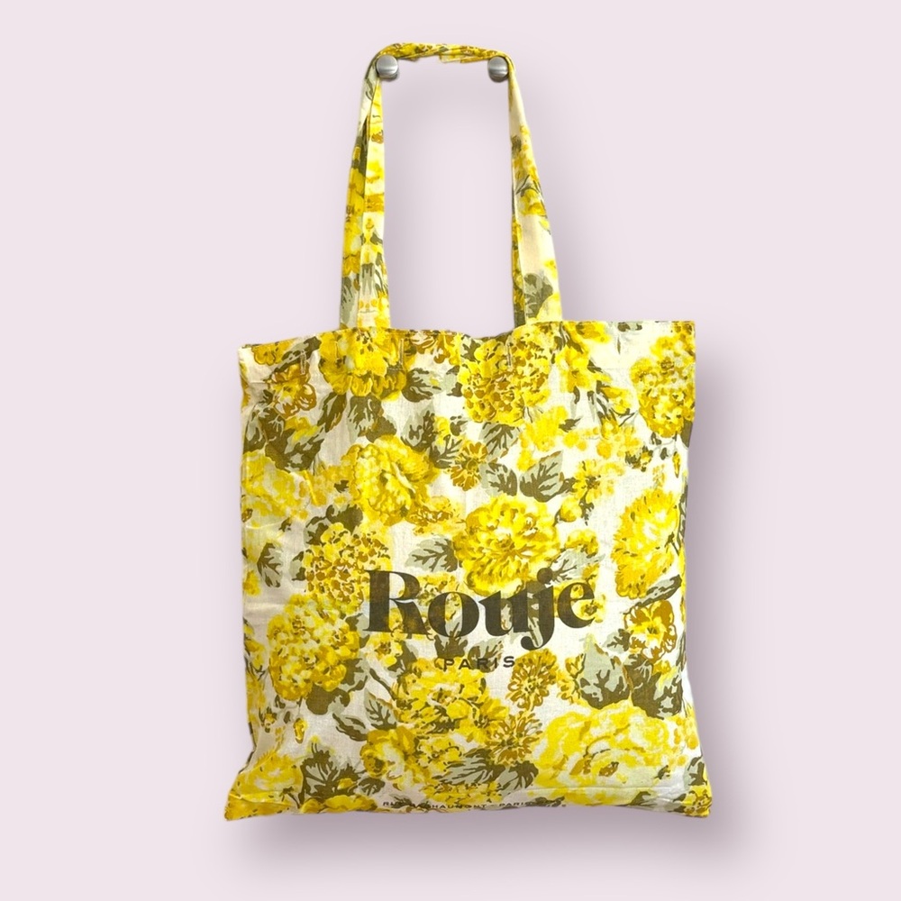 New Rouje tote bag in yellow vintage floral